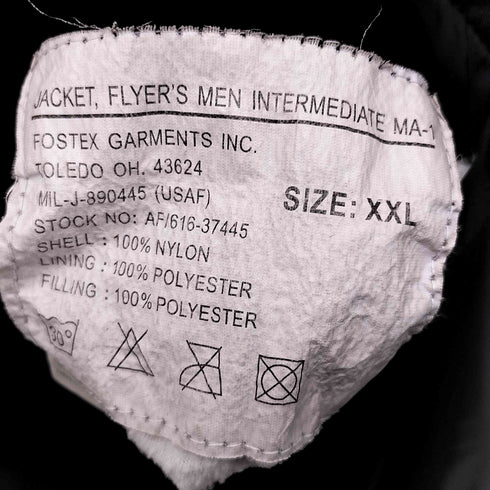 FOSTEX GARMENTS MA-1 フライトジャケット ボンバージャケット メンズ XXL