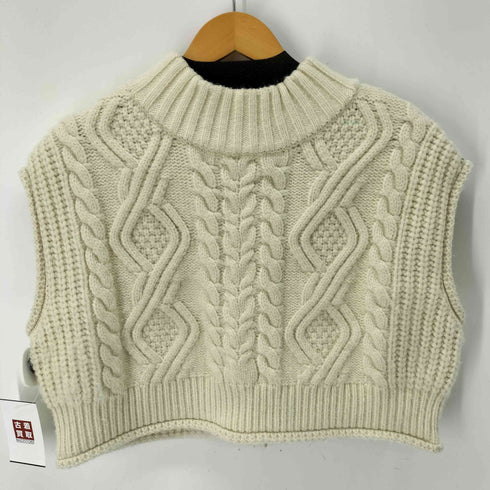 ウィルフリー willfully high neck cable knit vest ニットベスト レディース FREE