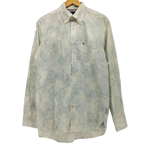 トミーヒルフィガー TOMMY HILFIGER 00S 蝶 L/S ボタンダウン シャツ メンズ import:M