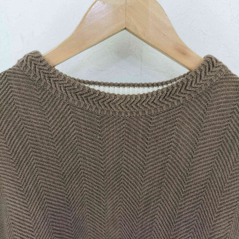 チャップスラルフローレン CHAPS RALPH LAUREN ロゴ刺繍 ヘリンボーンコットンニット メンズ import:L