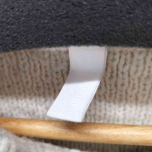 ウィルフリー willfully jacquard big silhouette knit レディース FREE