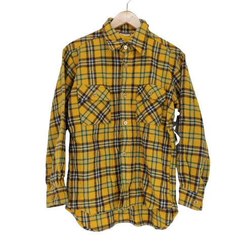 デサント descente 80-90s ウールチェックL/S シャツ メンズ