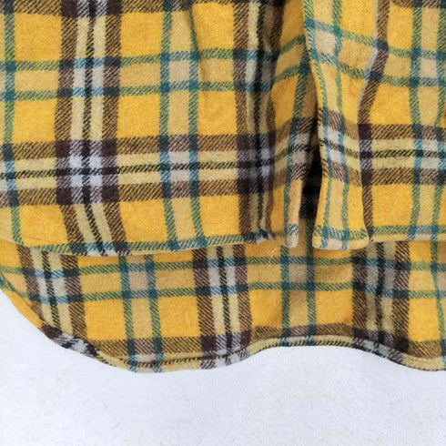デサント descente 80-90s ウールチェックL/S シャツ メンズ