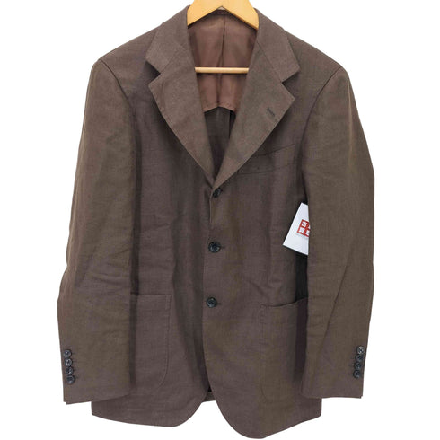 ビームスエフ BEAMS F 24SS BAIRD McNUTT ブラウンリネンジャケット メンズ 46