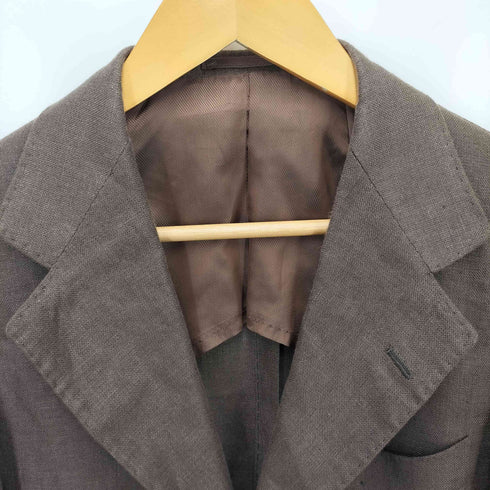 ビームスエフ BEAMS F 24SS BAIRD McNUTT ブラウンリネンジャケット メンズ 46