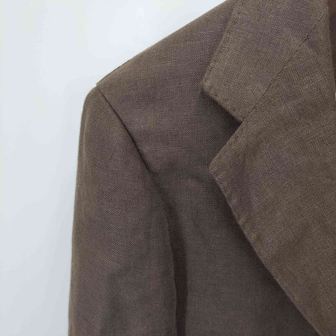 ビームスエフ BEAMS F 24SS BAIRD McNUTT ブラウンリネンジャケット メンズ 46