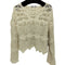 ザラ ZARA OPEN-KNIT SWEATER オープン ニット セーター Vネック レディース import:L