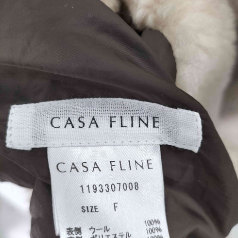 カーサフライン CASA FLINE ウールボア 再生ポリエステルリバーシブルボアコート レディース FREE