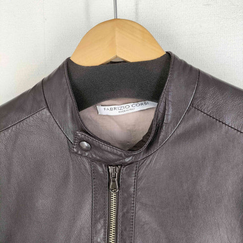 FABRIZIO CORSI レザーシングルライダースジャケット MADE IN ITALY レディース