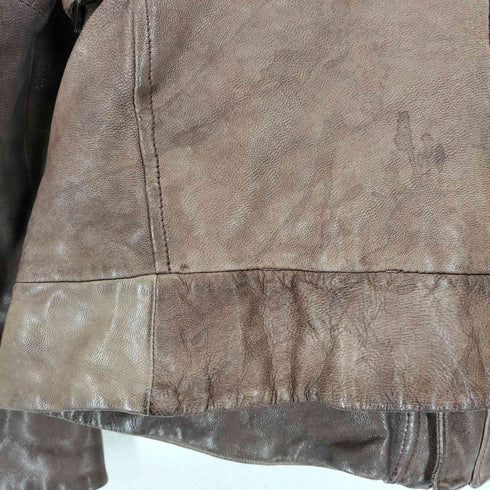 モルガンオム MORGAN HOMME ゴートレザージップジャケット レディース JPN:M