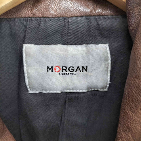 モルガンオム MORGAN HOMME ゴートレザージップジャケット レディース JPN:M