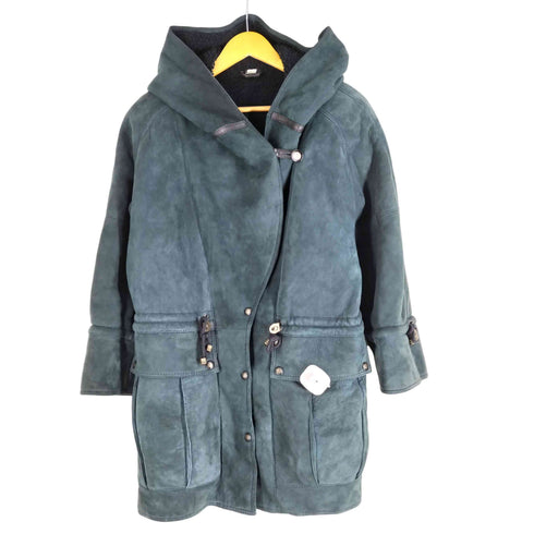 MOUNTAINEER PURE NEW WOOL 裏ボア フーデッド ムートンジャケット レディース XS