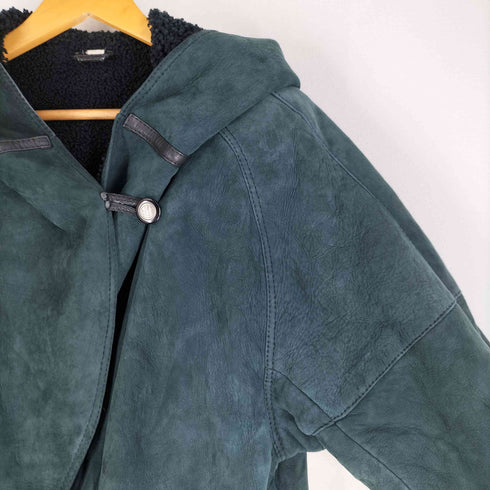MOUNTAINEER PURE NEW WOOL 裏ボア フーデッド ムートンジャケット レディース XS