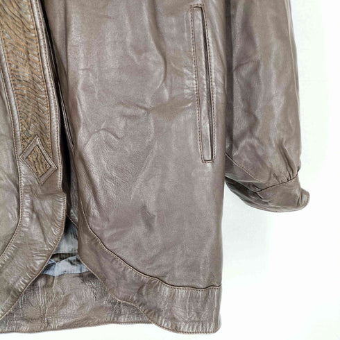 GAUDI MADE IN SPAIN ラムレザーショールカラーショートコート レディース UK:14
