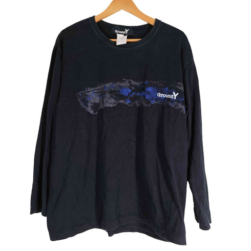 グラウンドワイ Ground Y 20AW 両面ロゴプリントグラフィックロングスリーブtシャツ メンズ