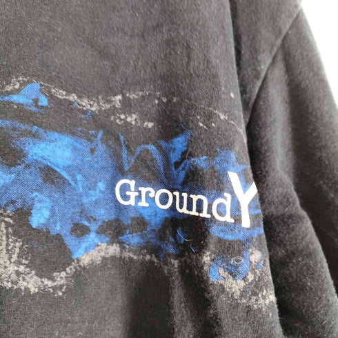グラウンドワイ Ground Y 20AW 両面ロゴプリントグラフィックロングスリーブtシャツ メンズ