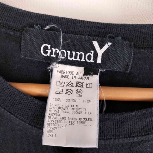 グラウンドワイ Ground Y 20AW 両面ロゴプリントグラフィックロングスリーブtシャツ メンズ