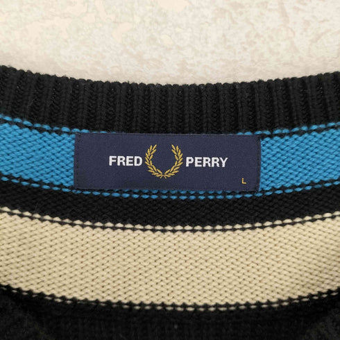フレッドペリー FRED PERRY STRIPED TRIM V-NECK JUMPER メンズ JPN:L