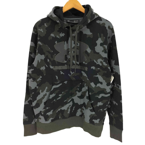 アンダーアーマー UNDER ARMOUR 20AW Rival Fleece BL Printed ライバル フリース プリント カモ 迷彩柄 プルオーバー パーカー メンズ JPN:M