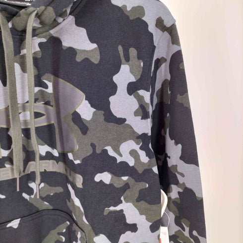 アンダーアーマー UNDER ARMOUR 20AW Rival Fleece BL Printed ライバル フリース プリント カモ 迷彩柄 プルオーバー パーカー メンズ JPN:M