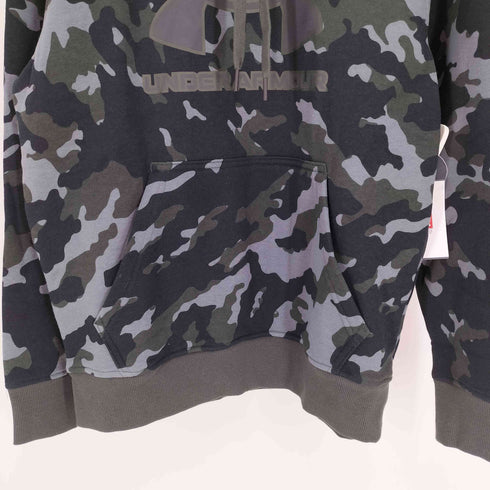 アンダーアーマー UNDER ARMOUR 20AW Rival Fleece BL Printed ライバル フリース プリント カモ 迷彩柄 プルオーバー パーカー メンズ JPN:M