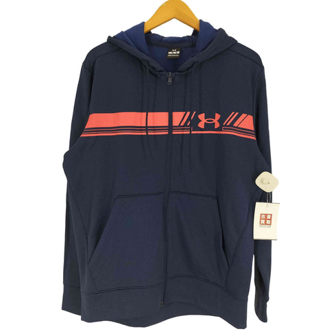 アンダーアーマー UNDER ARMOUR 22AW UA ARMOUR FLEECE BAR LOGO FULL ZIP フリース バー ロゴ フルジップ パーカー メンズ JPN:M