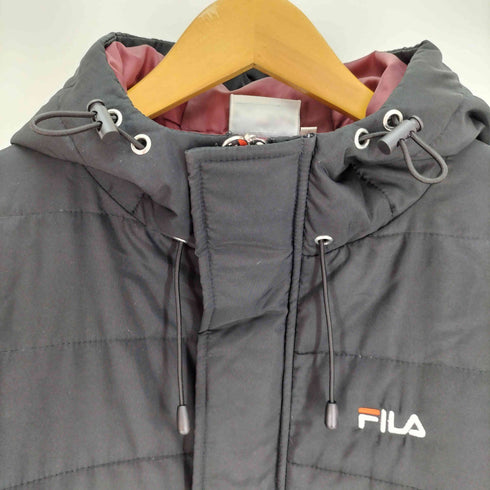 フィラ FILA ロゴ 刺繍 フーデッド ダウン ジャケット メンズ JPN:M