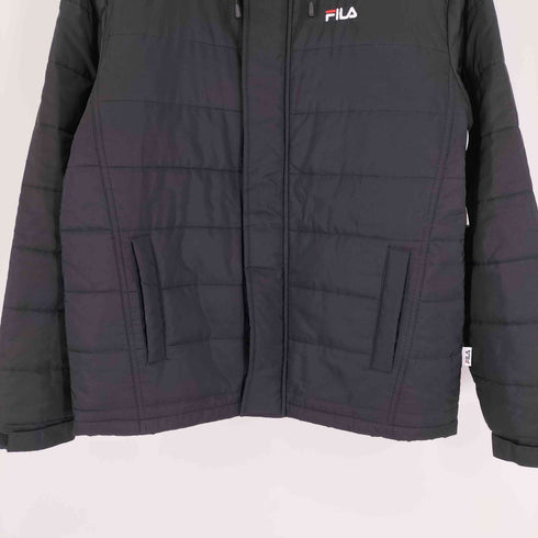 フィラ FILA ロゴ 刺繍 フーデッド ダウン ジャケット メンズ JPN:M