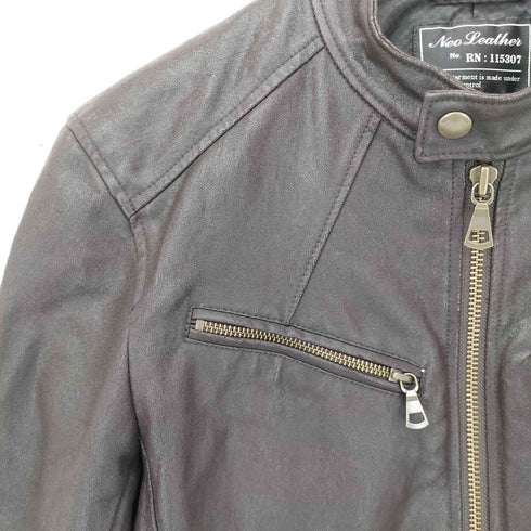 ユニクロ UNIQLO NEO LEATHER フェイクレザー シングルライダース メンズ JPN:M