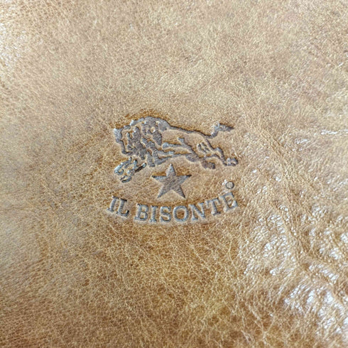 イルビゾンテ IL BISONTE ブランド刻印カウレザーショルダーバッグ レディース