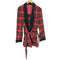ペンドルトン PENDLETON ベロアカラー ベルテッド チェック柄 ガウンジャケット メンズ L