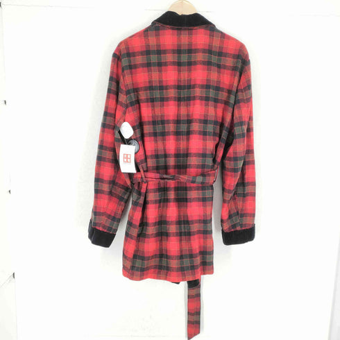 ペンドルトン PENDLETON ベロアカラー ベルテッド チェック柄 ガウンジャケット メンズ L