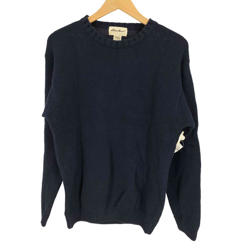 エディーバウアー Eddie Bauer 90-00S 白タグ 畔編み コットン クルーネック ニット セーター メンズ import:S