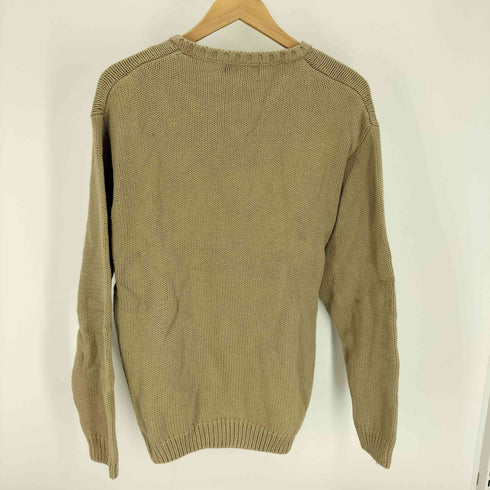 エディーバウアー Eddie Bauer 90-00S 白タグ 畔編み コットン クルーネック ニット セーター メンズ import:S
