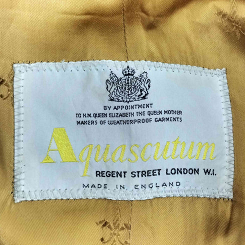 アクアスキュータム AQUASCUTUM イングランド製 Wool & Cashmere メルトンステンカラーコート メンズ 38