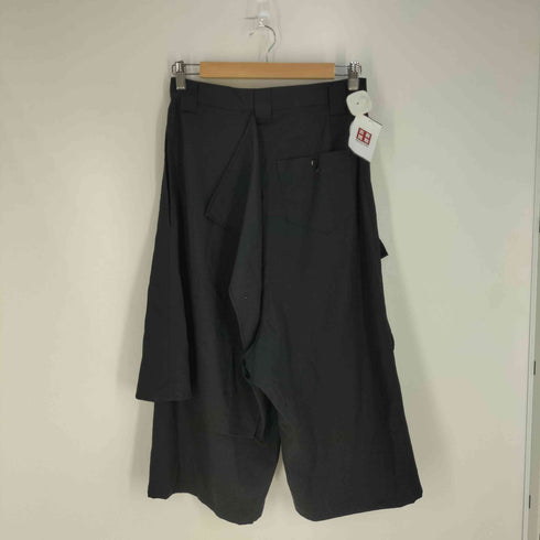 ヨウジヤマモトプリュスノアール YOHJI YAMAMOTO+NOIR ウールギャバジン 巻きスカート ドッキング サルエルパンツ レディース JPN:1