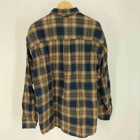 エディーバウアー Eddie Bauer 90-00S 白タグ タータンチェック フラップ ポケット L/S フランネル シャツ メンズ import:L