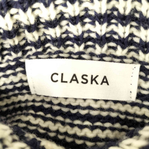 CLASKA ボーダー柄襟付きニット レディース