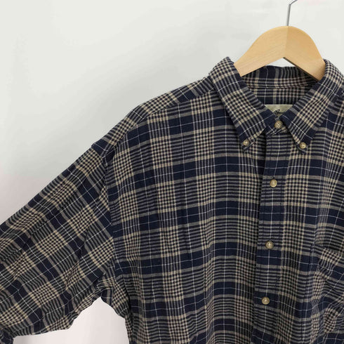 エディーバウアー Eddie Bauer 90-00S 白タグ タータンチェック B.D L/S シャツ メンズ import:L