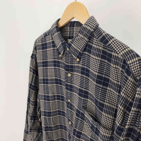 エディーバウアー Eddie Bauer 90-00S 白タグ タータンチェック B.D L/S シャツ メンズ import:L