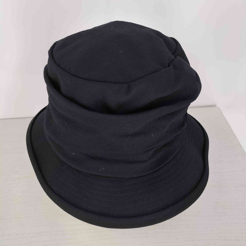 ヨウジヤマモトプリュスノアール YOHJI YAMAMOTO+NOIR ウールギャバジン ランダムタック ハット レディース