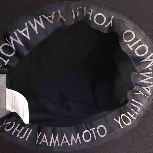 ヨウジヤマモトプリュスノアール YOHJI YAMAMOTO+NOIR ウールギャバジン ランダムタック ハット レディース