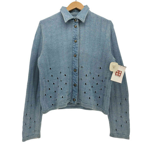 ブルーウィリーズ BLUE WILLIS 素材切替 ニット デニム L/S シャツ レディース