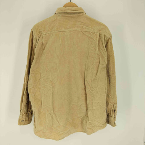 TRANS POSITION 背裏地 チェック フラップ ポケット L/S コーデュロイシャツ メンズ import:L