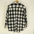TRANS POSITION 白黒 ブロックチェック フラップ ポケット L/S フランネル シャツ メンズ import:L