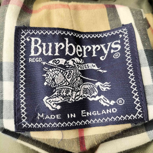 バーバリーズ BURBERRYS MADE IN ENGLAND 一枚袖 裏地ノヴァチェックステンカラーコート メンズ