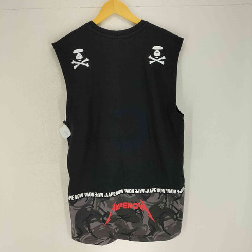 エーエイプバイアベイシングエイプ AAPE BY A BATHING APE AAPE NOW 両面プリントノースリーブTシャツ メンズ L