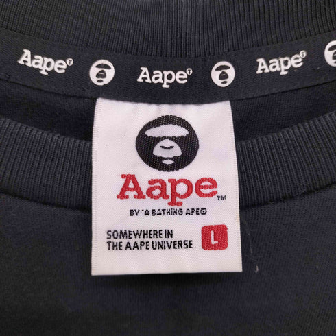 エーエイプバイアベイシングエイプ AAPE BY A BATHING APE AAPE NOW 両面プリントノースリーブTシャツ メンズ L