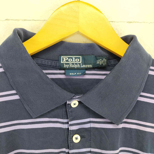 ポロバイラルフローレン Polo by RALPH LAUREN GOLF FIT ボーダーポロシャツ メンズ XL