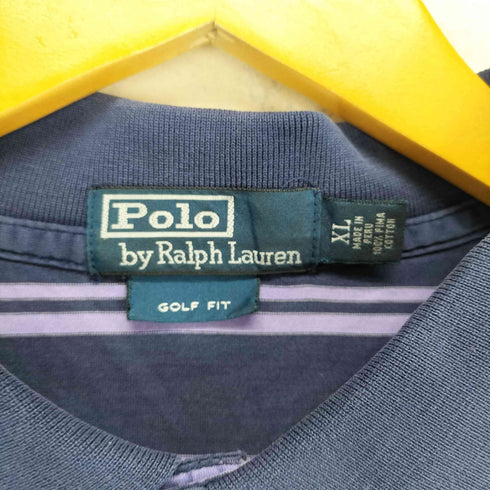 ポロバイラルフローレン Polo by RALPH LAUREN GOLF FIT ボーダーポロシャツ メンズ XL